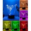 BIRBANN Lampada Taekwondo 3D con Effetto Illusione Ottica - Veilleuse LED 7 Colori, Regalo per Adolescenti - Decorazione Camera Moderna per Atmosfera e Relax