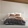 Marimekko - Set copripiumino king size, in cotone biologico con federe abbinate, decorazione moderna per la casa, certificato GOTS (Tiiliskivi Raita Charcoal, King)
