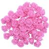 GIVBRO 100 pezzi Rose artificiali in schiuma, fiori finti, rose artificiali in massa per lavori artigianali fai da te, bouquet da sposa, decorazioni per la casa 3,5 cm (rosa)