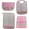 MyVorrei Set Sacco+Asciugamano+Bavaglio+Busta Cotone 100% per Asilo | Busta cm 27x18 chiusa Sacco cm 36x45 Asciugamano cm 35x52 Bavaglio cm 26x35 | Personalizzabile con Nome