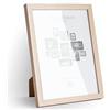 M MERCEO Cornice per foto e foto, 18x24 cm, colore naturale, minimalista e moderna, ideale come espositore da tavolo e da parete, in verticale o orizzontale
