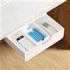 FRETONBA Cassetto Sotto Scrivania Grande, Cassetti Scrivania Estraibile con 2 Metodi di Installazione (Viti/Autoadesivo), Cassetti Nascosto Bianco, Cassetto Organizer per Casa, Ufficio, Scuole
