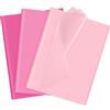 NEBURORA Set di carta velina rosa assortita 60 fogli di carta da regalo Carta sfusa 3 colori per San Valentino Fai da te Compleanno Matrimonio Pasqua Confezione regalo Decorazione