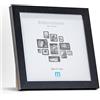 M MERCEO Cornice portafoto minimalista e moderna, in legno MDF, per foto e poster, protezione in vetro acrilico, infrangibile, adatta come espositore da tavolo e da parete, 15 x 15 cm, 1 pezzo, colore: nero