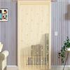 Taiyuhomes - Tende con perline, tende a stringhe per porte, molti fili, divisori multi-funzione, funge anche da zanzariera e da schermo per porte e finestre, Beige, 90x200cm