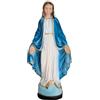 OVUNQUE PROTEGGIMI Statua Madonna Immacolata o Miracolosa cm 13, in polvere di marmo, per Interni ed Esterni, Statuetta della Madonnina Realizzata artigianalmente in Toscana.