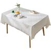 GmwyCzV Tovaglia Antimacchia, 90x150cm Lavabile Tovaglia Rettangolare, Bianco Cotone e Lino Tovaglie Elegante, per Occasioni Primaverile Feste Giardino Esterno Compleanno Ristorante, Caffè