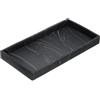 QUARKZMAN Vassoio Per Bagno 7.9 x 3.9 Vassoio Portasapone In Silicone Organizzatore Lavello Cucina Infrangibile Per Saponi Chiavi Candele Ninnoli Marmo Nero