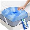 MKS Dream Komfort Memory Foam Topper 200 x 200 - 5 cm Gel Foam Topper per materassi - Coprimaterasso ergonomico H3 con effetto rinfrescante e rivestimento traspirante - Comfort come sulle nuvole