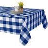 Asquare Tovaglia da tavolo in cotone da 140 x 240 cm, robusta, in tessuto lavabile da 220 g/m², a quadretti blu