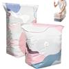 Generico No-Pump 3d Vacuum Storage Bags 3-Sec Fast Compression, No-Pump Large Vacuum Storage Compression Bags, Reusable Vacuum Pack Bags for Clothes Duvet Travel And Home (2PCS-AB)
