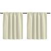 LUCKCDUO Tende corte, confezione da 2, 40 x 60 cm, oscuranti per finestre della cucina, protezione dai raggi UV, tessuto moderno per la casa per soggiorno e camera da letto (32# beige)