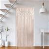 OUGPIU Tenda in Macramè Bohémien 100x200cm Tenda per Porte Boho Fatta a Mano in Cotone,Tende per Finestre Decorazioni per Matrimonio Soggiorno Parete,Divisori per Stanze