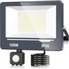 TOPAUBUB Faretto LED da Esterno con Sensore di Movimento 100W, Faro LED Esterno con Sensore Movimento 10000LM Super Luminoso, 6500K Bianco Freddo, Impermeabile IP66 per Giardino/Patio 1 Pezzi