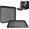 YUETTYY Vassoio di ricambio per friggitrice ad aria, griglia rimovibile in rete nera, vassoi da cucina per friggitrice ad aria, accessori 25,4 x 22,9 cm (LxB) (2)