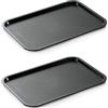 PHCOMRICH 2 vassoi multiuso, antiscivolo, materiale PP alimentare, nero, 45 x 35 cm
