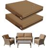 seokor Impermeabili Fodere per Seduta del Divano con Cerniera，50x50 55x45 60x60cm Esterno Copricuscini Rimovibili per Interni ed Esterni, Patio, Giardino Mobili in Rattan(Color9,50x50x5cm(2pcs))