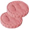 BUERPINKING Cuscino per sedia rotondo, set di 2 cuscini per pavimento, 40 x 40 cm, cuscino per sedia in cotone, imbottito, cuscino spesso per pavimento, cuscino yoga, letto per animali domestici, cuscino per