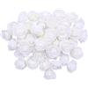 GIVBRO 100 pezzi Rose artificiali in schiuma, fiori finti, teste di rose in massa per lavori fai da te, bouquet da sposa, decorazioni per la casa 3,5 cm (bianco)