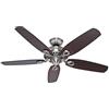 HUNTER FAN Ventilatore da Soffitto Builder Elite 132 cm per Interni con Catena a Strappo, con 5 Pale Reversibili, in Ciliegio Brasiliano e Acero, Ideale per l'Estate e l'Inverno, Modello 50566