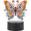 SHEGZHUC Diamond Painting Lampada da comodino Touch Farfalla Colorata Lampada da Tavolo LED Luce Notturna Presa USB LED Lampada Mosaico Diamante Pittura Arte Regalo Ornamenti Tavolo Camera Decorazione