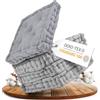 Gräfenstayn® set di 4 cuscini per sedia 40x40x8cm da interni ed esterno in 100% cotone - colori diversi - imbottitura spessa cuscino trapuntato/cuscino da pavimento (Grigio)
