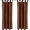 Bestlivings Tenda oscurante Alessia, confezione da 2 pezzi, colore marrone, con passanti, misura 140 x 145 cm (larghezza x lunghezza), disponibile in diverse misure e colori
