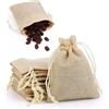 VFANDV Sacchi Lino con Coulisse, 30 Pezzi 7x9 cm Sacchetti di Iuta Sacchetti Regalo Piccoli, Sacchetti Confetti per Cosmetici, Gioielli, Matrimoni, Feste, Natale