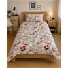 GX GARGIX Completo Letto Singolo 100% Cotone - Set Lenzuola Una Piazza con Sotto, Sopra e Federa - Morbido e Traspirante (GX/FACC-BEIGE)