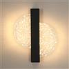 Tealight Applique Moderne da Interno, Lampada da Parete, 12W 3000K Luce Calda, Decorazioni murali，Lampada Muro per Camera da Letto, Soggiorno Scale Corridoio, Sala da pranzo, Design Creativo Nero
