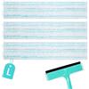MICHIHOMIE 3 pezzi di ricambio per lavavetri, compatibile con Leifheit Window e Frame Cleaner L, rivestimento di ricambio in microfibra, 32 cm, larghezza senza strisce