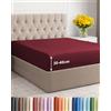 CGK Unlimited Lenzuolo con Angoli 80x200 cm Bordeaux - Tasca Profonda 40cm (16) - Microfibra Premium Spazzolata - Tessuto Morbido e Traspirante - Antipiega, Anallergico e Certificato OEKO-TEX Standard 100