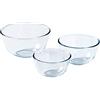Pyrex Set di 3 Coppe Multiuso in vetro borosilicato: 0,5lt_1lt_2lt