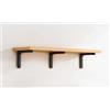 Monbaer Scaffali galleggianti in legno montati a parete con staffe in metallo, scaffalature decorative per la casa, per soggiorno, camera da letto, bagno, ufficio, cucina (colore log, 80x30 cm)