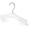 Hangerworld 12 Grucce per Bambini 25cm in Legno Laccato Bianco per Cappotti Vestiti Maglioni