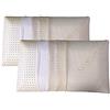 EVERGREENWEB MATERASSI & BEDS Evergreenweb - Coppia Cuscini Memory Foam Cervicale misura 42x72 alti 12 cm, Doppia Fodera in Silver Life e Cotone Naturale Sfoderabile e Lavabile, Guanciali Letto TRILOGY