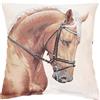 textile idea Federa per cuscino 45x45 Gobelin, cuscino decorativo con motivo, federa per cuscino, cuscino decorativo, cuscino per divano - Cavallo Rosso 1 PEZZO.