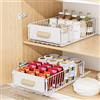Diealles Shine Cassetto Estraibile Cucina, 24x40x10CM Cassetti Scorrevoli per Cucina, Senza Bisogno di Trapano Cassetto Telescopico per Armadi