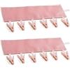 YNR Appendiabiti per stendini riscaldati, confezione da 2, 6 mollette da 30 cm, con ganci, clip robuste per calze e biancheria intima, rosa