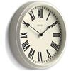 Jones Clocks® Hackney Orologio a parete | Orologio classico a numeri romani | 30cm | Crema pallida | Il tradizionale orologio a tutto e notte perfetto per cucine o spazi abitativi con carattere.