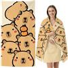 WFKKMEQ Capybara Telo Mare, Capybara Telo Antisabbia Mares Coperta da Spiaggia Teli Mare Microfibra Coperta da Spiaggia da Viaggio Leggero e Portatile Doccia Asciugamano per Piscina, Sauna, Yoga