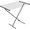 Rörets Stendibiancheria Ted Black - Modello da Vasca in Acciaio con Piedini in Plastica, Struttura Leggera e Stabile con 9 m di Filo per Stenditura - 54 x 91 x 83 cm