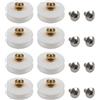 JoyousMall Ruote per porta della doccia, confezione da 8 rulli scanalati da 22,5 mm, ricambi per box doccia scorrevole da bagno