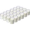 Generico Set 40 candele lunga durata 16 ore durata dia 4,2 cm x 5,5 cm bianche non profumate in Bicchiere di Plastica Trasparente per Matrimonio Decorazione Ristorante casa