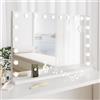 Moziel Specchio Trucco LED 90x60cm - Luci Hollywood 20 LED, Bluetooth, 3 Colori Regolabili - Montaggio Parete/Tavolo - Ideale per Makeup Professionale