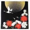 たゆたふ / TAYU-TAFU Yu-soku FUROSHIKI- Carta tradizionale giapponese (luna e gru), multicolore, 48,3 x 48,3 cm