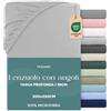 Twinzen - Lenzuolo con Angoli Matrimoniale 200x220cm - 100% Microfibra