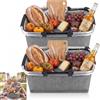 Ruikcoll Cestino per la spesa, pieghevole, con funzione di raffreddamento, per picnic, viaggi, shopping, 18 l, 2 pezzi (grigio)