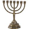 arterameferro Candelabro ebraico in ottone lucido MENORAH 7 braccia misura media