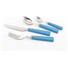 EME POSATERIE Set di Posate da Tavola Profi Azzurro 55 in acciaio inossidabile 18/10, per 6 persone, 24 pezzi